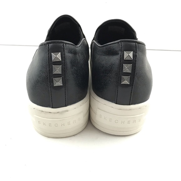 Skechers 6.5 Women Uplift Grimace Black Slip On - Picture 4 of 8